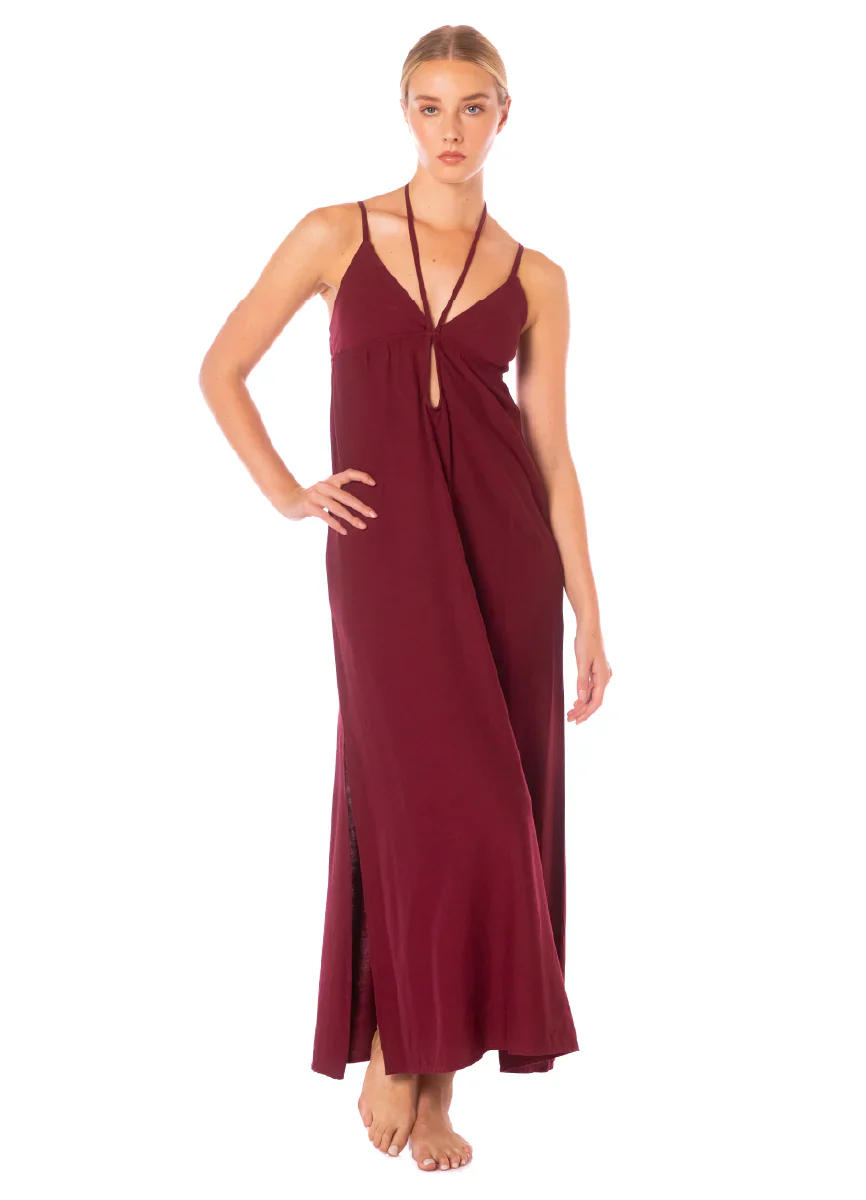 ROPA DE PLAYA VESTIDO LARGO CON AMARRES VICTORIA 9040