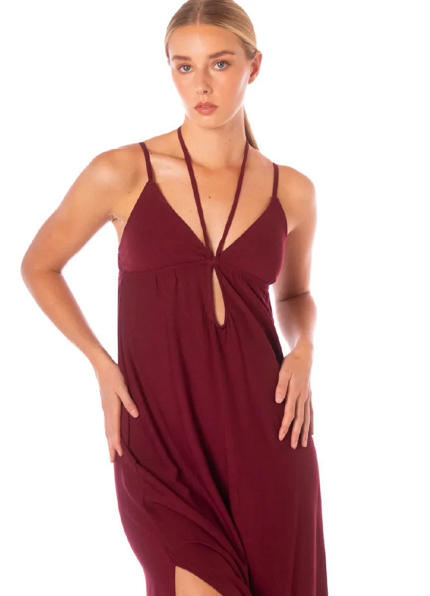 ROPA DE PLAYA VESTIDO LARGO CON AMARRES VICTORIA 9040