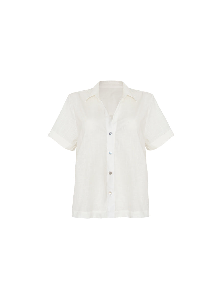 ROPA DE PLAYA CAMISA BLUSA MANGA CORTA AMATISTA 9463