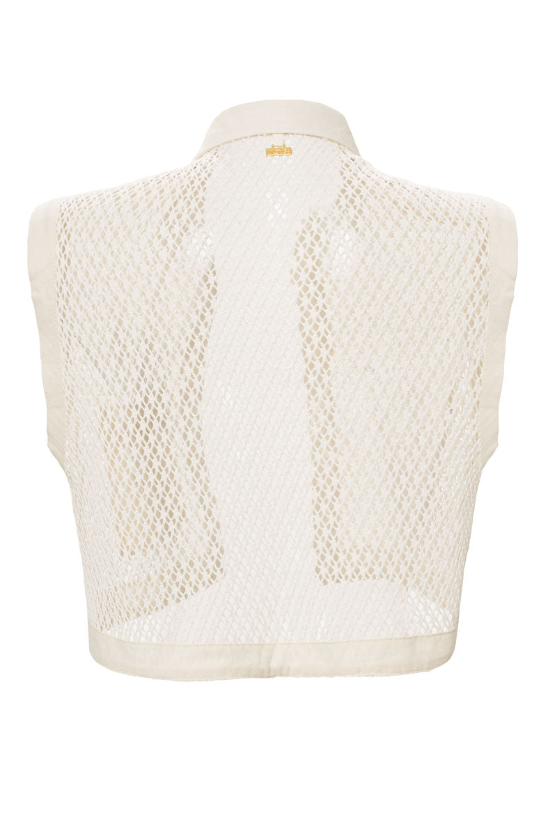 Camisa Malla Marfil Jardin